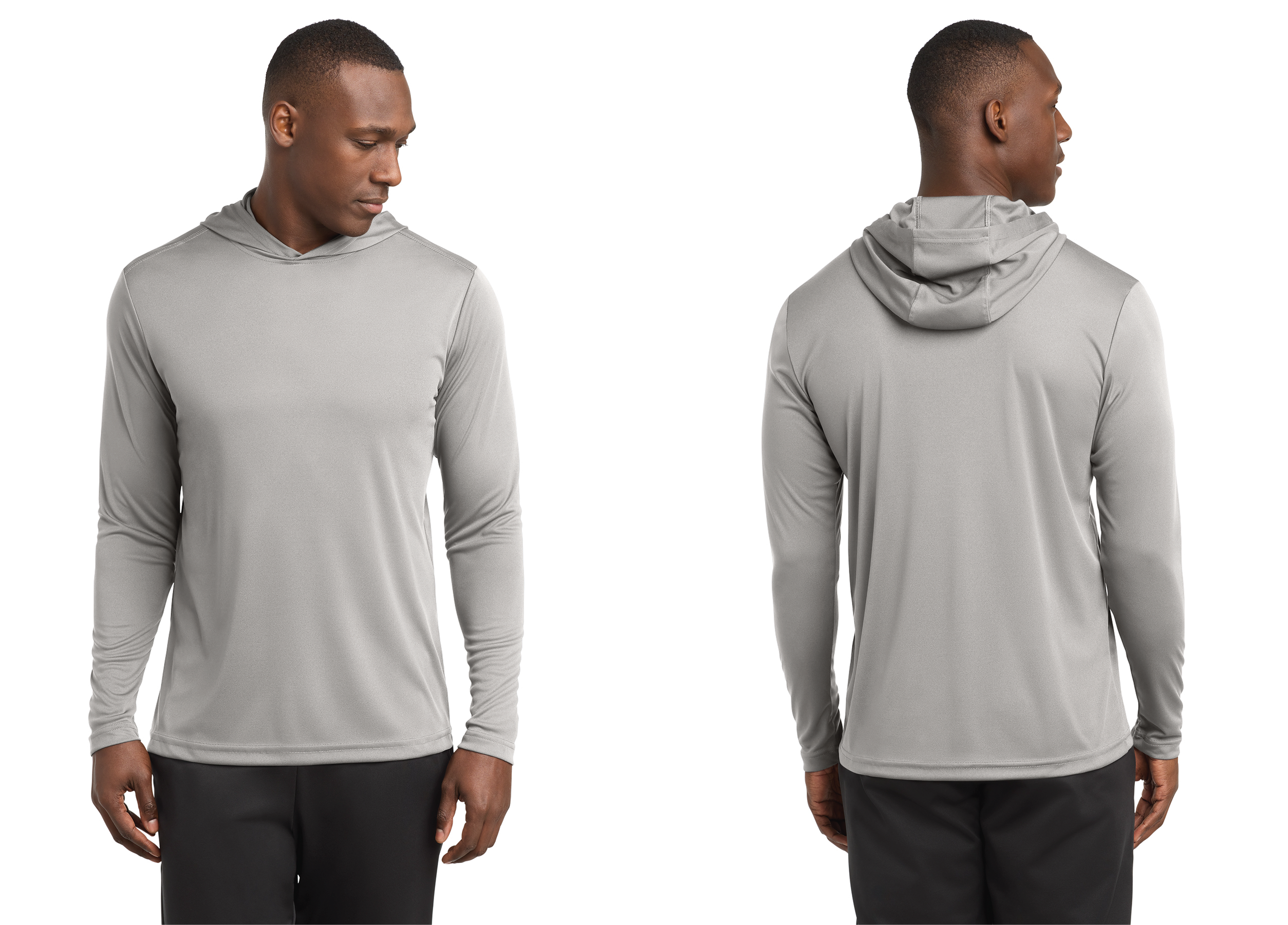 DriFit Polyester Hooded Pullover Sweatshirt Silver