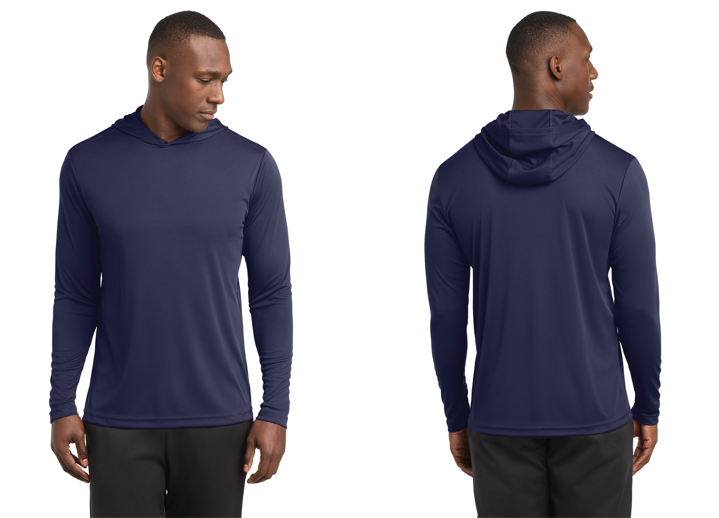 DriFit Polyester Hooded Pullover Sweatshirt Navy Blue