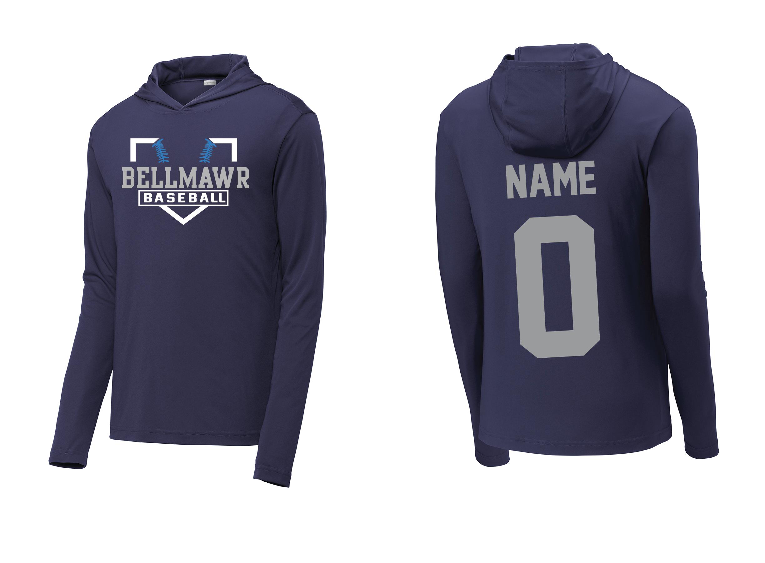 DriFit Polyester Hooded Pullover Sweatshirt Navy Blue